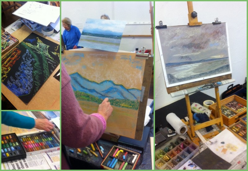Collage of pastels classes SAS 2014