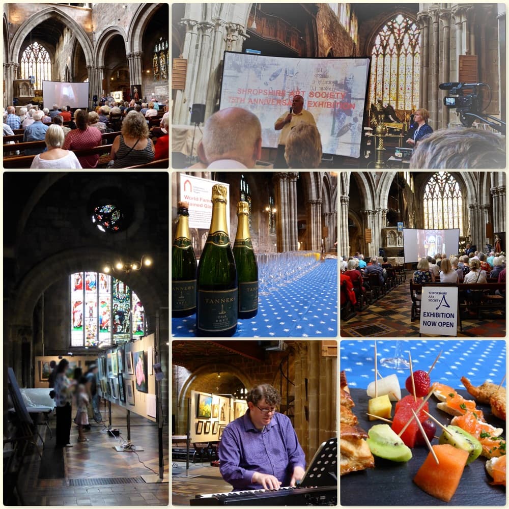 SAS 75th Anniversary Summer Exhibition Preview Event collage